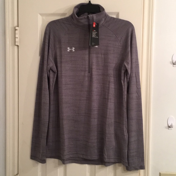 Under Armour Stripe Tech 1/4 Zip Top Shirt - Picture 6 of 7
